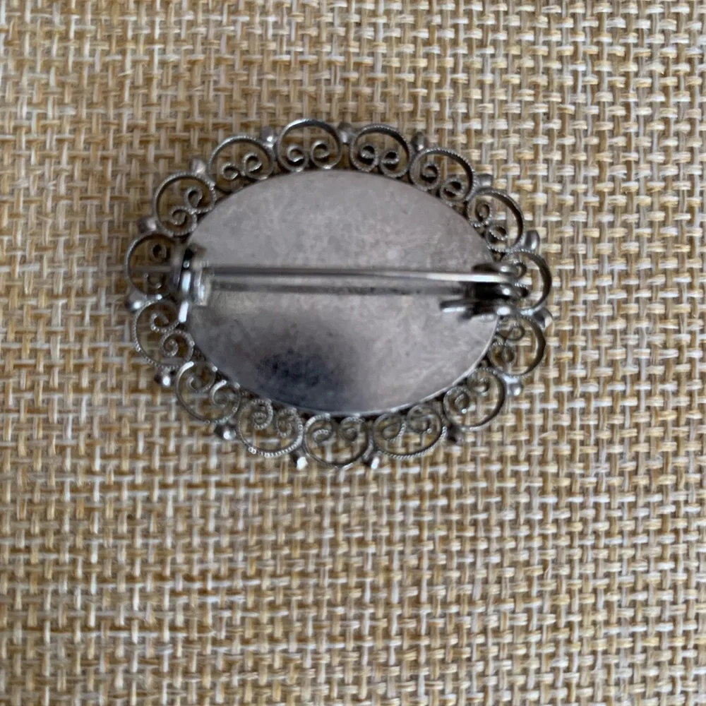 Vintage Italian mini mosaic brooch